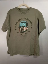 Big Lebowski Shirt Mens LG Brown John Goodman Shabbas Walter Sobchak Adult