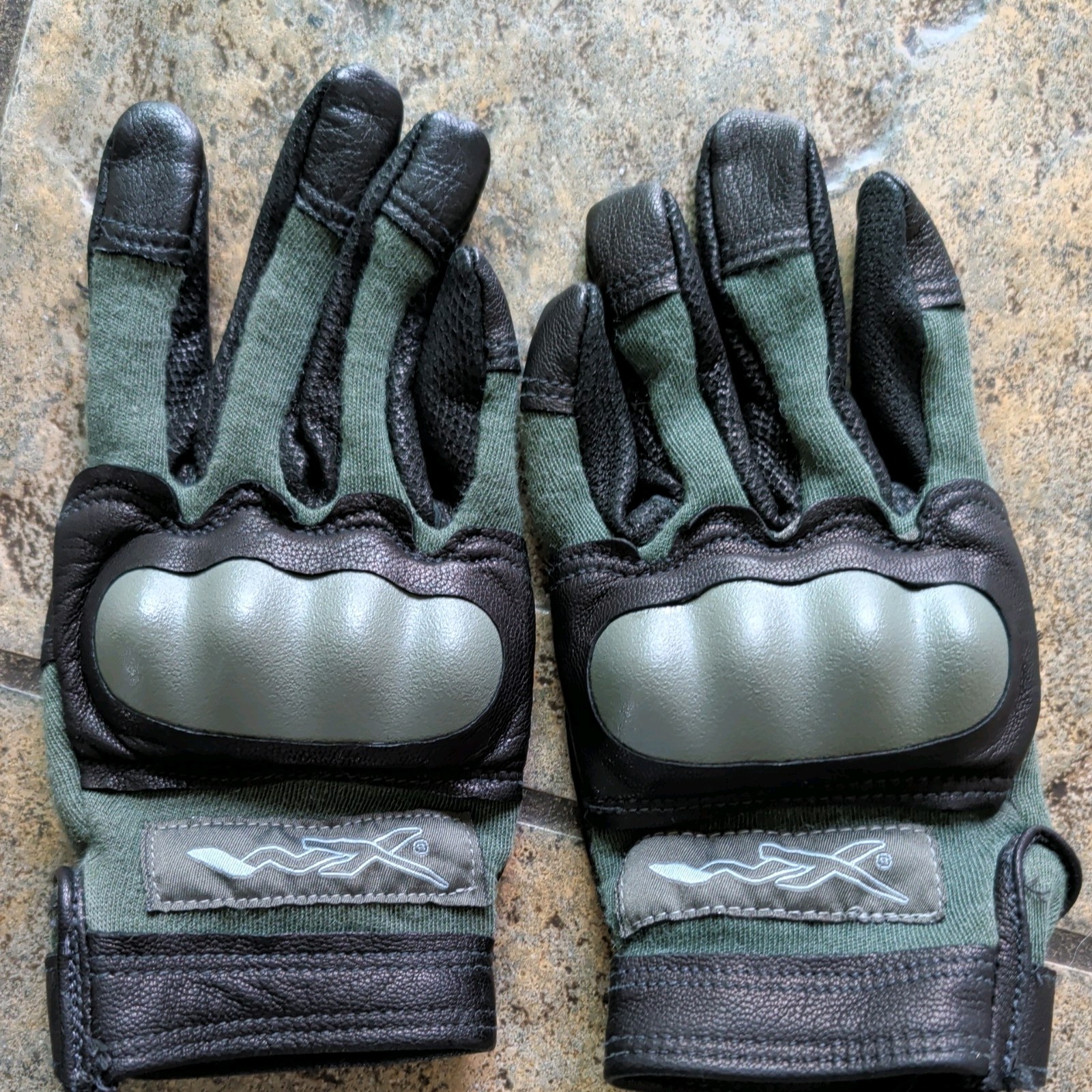 WILEY-X CAG-1 GREEN COMBAT ASSAULT GLOVES WITH KEVLAR KNUCKLES SIZE SMALL-NEW 