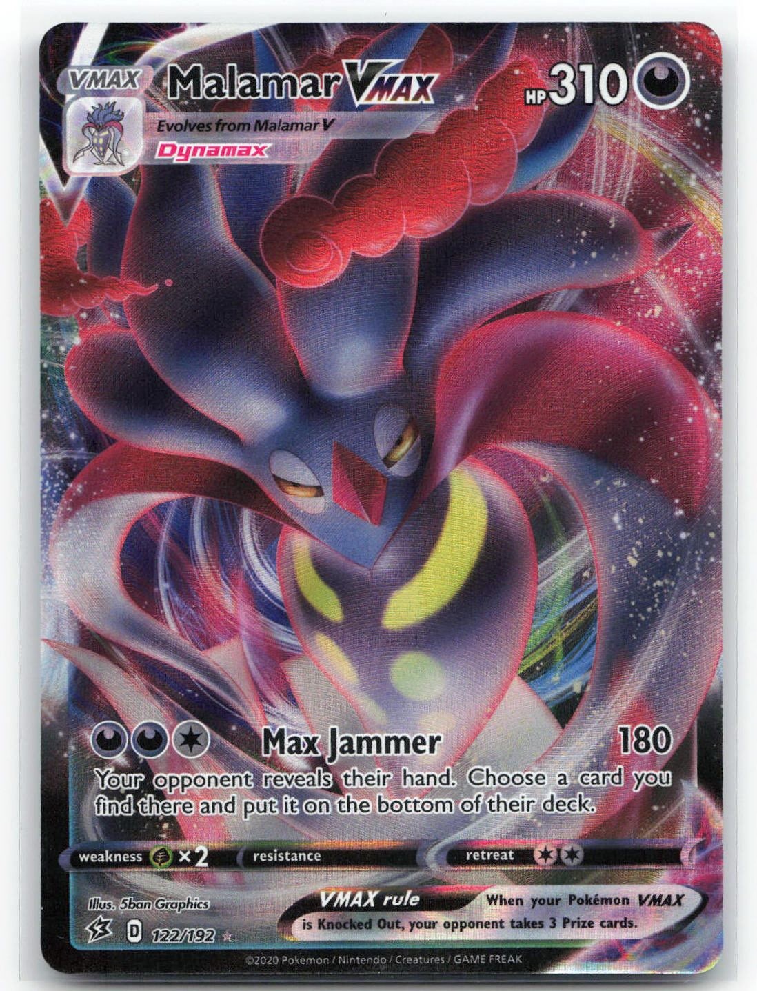 Malamar VMAX - 122/192 - SWSH02: Rebel Clash - Holofoil - NM