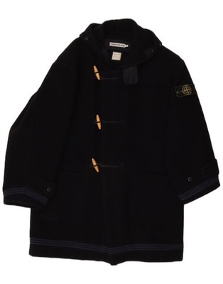 Stone Island Herren Dufflecoat mit Kapuze UK 36 Small Navy Blau Klassisch W104