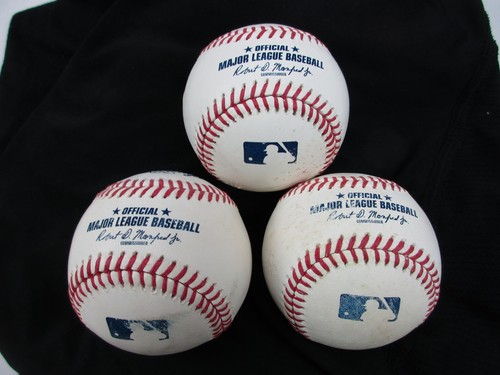 Lot De 7 Balles De Baseball Officielles Rawlings MLB (OMLB Manfred Jr) - Occasion, Cuir, Pour L'entraînement Ou La Collection