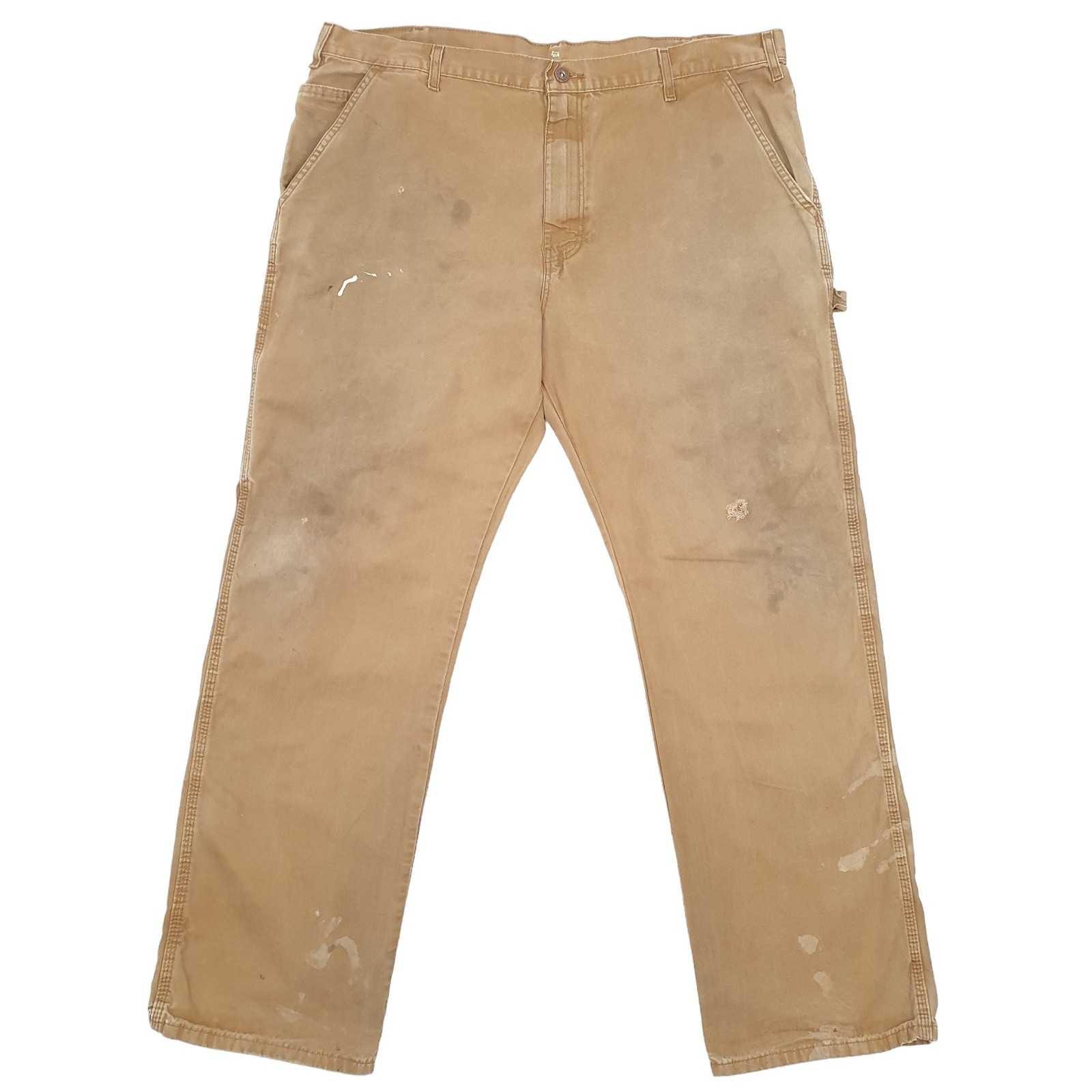 DICKIES Carpenter Workwear Trousers Cotton Tan Mens W38 L32 image 2