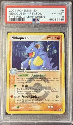 2004 Pokémon EX FireRed & LeafGreen 9 Nidoqueen Reverse PSA 8 NM-MT