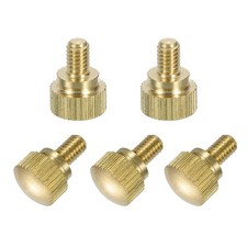 5Pcs Brass Knurled Thumb Screws M4x6mm Shoulder Bolts Stepped Knobs Fasteners