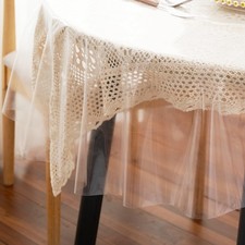 Clear Plastic Tablecloth Protector Round 60inch Diameter Waterproof Oilproof ...