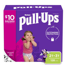 Huggies Toddler Girls Minnie Mouse Pull-Ups Training Pants, 2T/3T, 128 Count