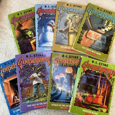 Goosebumps Books by R. L Stein Lot Of 8  Paperback Monster Blood Ghost Next Door