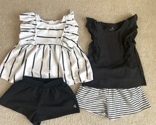 Girls Outfit Bundle Size 5 Calvin Klein Shorts Set H M Ruffle Top Striped Lot