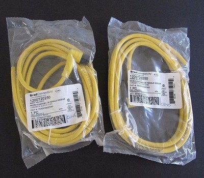 (LOT OF 2 NEW) Brad   Micro-Change Cordset 3P Fem 90Deg 6' 1200720250 #wd