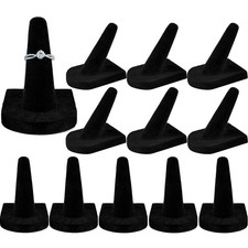 Finger Ring Display Black Velvet Ring Storage Holder Black Velvet Drawer Jewe...
