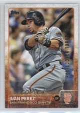 2017 Topps Rediscover Topps Buybacks Gold Juan Perez #2015-475 1v3