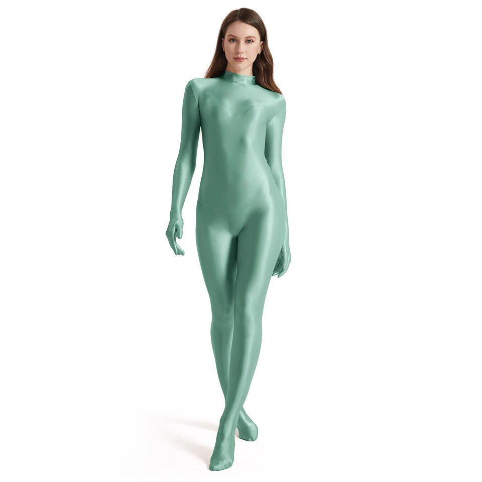 Macacão Zentai feminino masculino elastano peça única macacão macacão luvas - Imagem 2 de 4