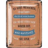 Lanolu Blechschild Wertvolle Menschen Retro Spruchschild - 15X20Cm