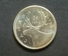 Canada 1963 25 Cents Canadian Quarter Coin - 80% Silver - ASW .150oz AU  CAMEO