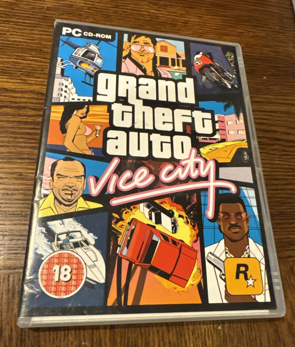 Grand Theft Auto Vice City (PC, 2003) PC PAL Pegi With Manual And