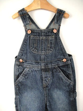 Levis Size 18M Denim 100 Cotton Boys Overalls with Snap Closure at Waist