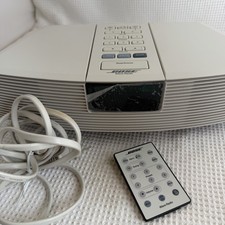 Bose Wave Radio Alarm Clock Stereo White Model AWR1RW With Remote TESTED Works