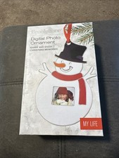 Brookstone Digital Snowman Holiday Photo Ornament -100 photos.