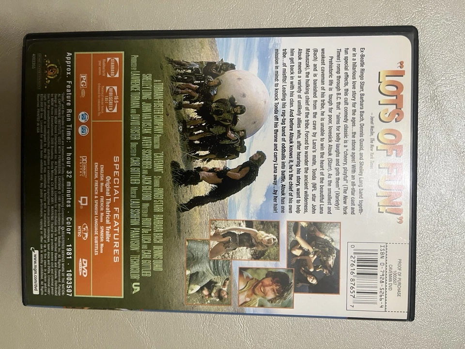 CAVEMAN (1981) DVD RINGO STARR DENNIS QUAID SHELLEY LONG COMEDY MGM 2002 - Image 3 of 4