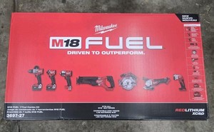 Brand New In Box Milwaukee 3697-27 M18 Fuel 7-Tool Cordless Combo Kit