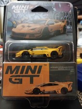 Mini GT 1:64 LB-Silhouette WORKS MURCIELAGO GT Evo – Yellow #1135 Liberty Walk