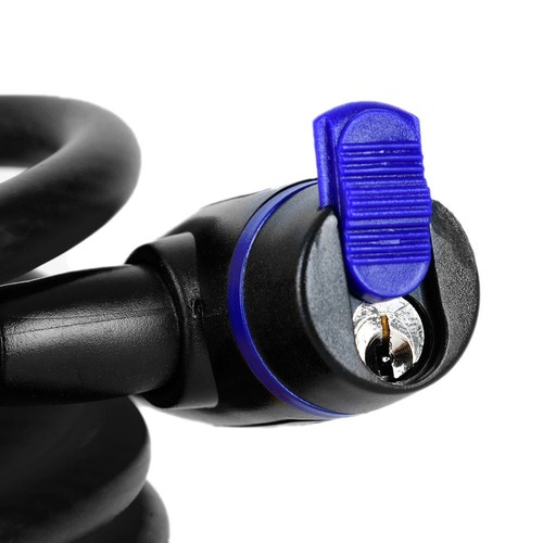 Oxford Self-Coiling Zug Stahl Kabel Schloss 12mm x 1800mm Rauch - Bild 3 von 5