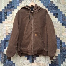 Vintage Carhartt J160 CHT Chestnut Size XL Active Sandstone Canvas Jacket Hooded