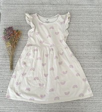 H&M Kinderkleid Kleid Gr. 122 128 mit Regenbo...