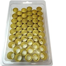 Versatile Brass Ferrules 0.593 Inch ID x 1.0 Inch, 50 Pack for DIY Hose Projects