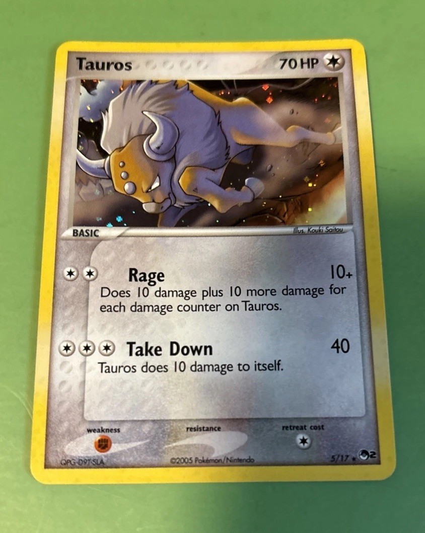 Pokemon TCG: Tauros 5/17 (2005) POP Series 2 • Cosmos Reverse Holo Card