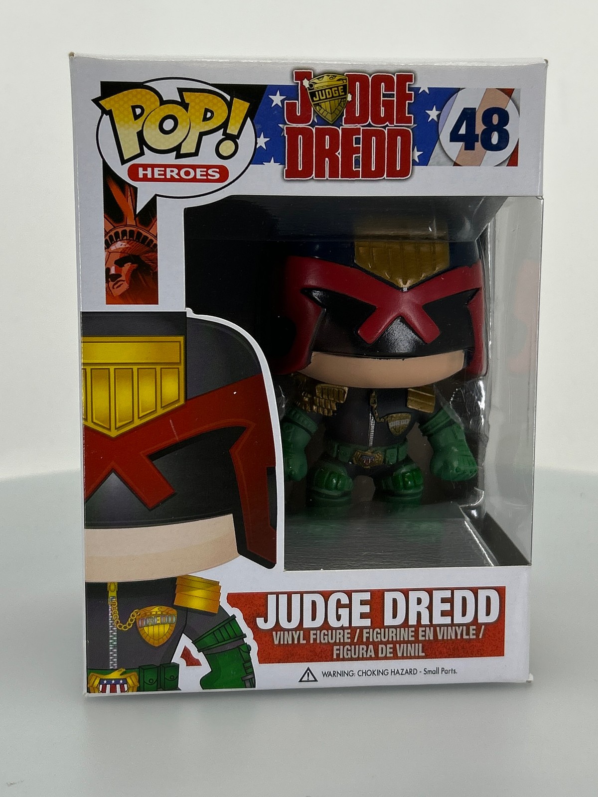 Sale Funko Pop! Heroes Dc Comics Judge Dredd #48 Vinyl Figure Damaged Box See Pics