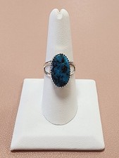 NWT Size 8 Turquoise Sterling Silver Ring Native American Jewelry Signed HT