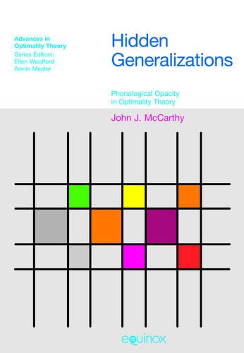 Hidden Generalizations – Phonological Opacity in Optimality Theory Mccarthy