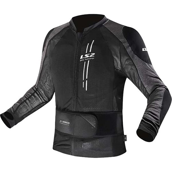 Sous-veste de protection LS2 X-ARMOR noire pour homme adepte de moto