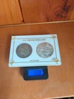 1900-O & 2000 U.S. Silver Dollars 100 Years Coin Set Capital Holder Morgan Eagle