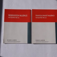 Borland Quattro Pro 4.0 ValuePack Manuals Presentation  Financial Analyst Guide