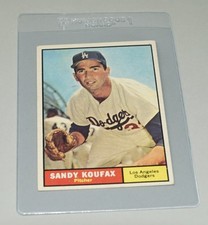 1961 TOPPS BASEBALL #344 SANDY KOUFAX L.A. DODGERS NICE! MCCANNENTERPRISES