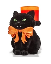 Bath & Body Works Halloween 2025 Vampire Cat 3-Wick Candle Holder Pedestal NEW