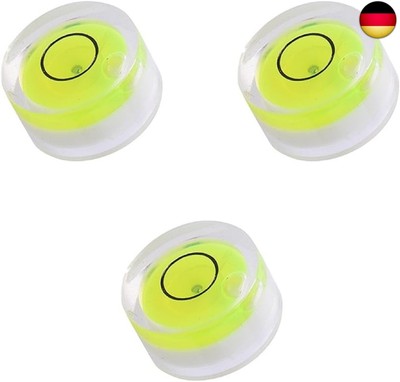 Taskar Mini-Wasserwaage, Libelle, rund, 3er-Pack, 12 mm Durchmesser