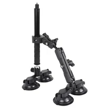 360 Camera Car Mount Kit with Suction Cups & Invisible Selfie Stick