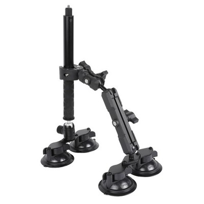 360 Camera Car Mount Kit with Suction Cups & Invisible Selfie Stick