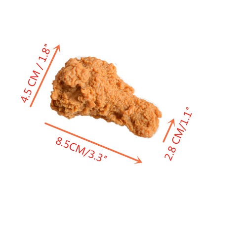 6 PEZZI Bacchette realistiche di pollo finto fritto modello alimentare artificiale realistico... - Foto 2 di 4