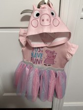 Peppa Pig Toddler Girls' Ruffle Dress/ Cosplay, Pink, Size 2T