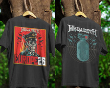 Megadeth Europe Tour 2026 T-Shirt Heavy Metal Band Tee