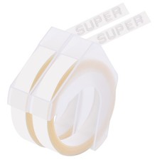 2PK White on Clear 3D Embossing Tape 520101 For DYMO Organizer Xpress 12965