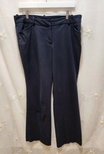 Worthington Women P12 Dark Blue Line Pants Modern Fit Slacks Career Business