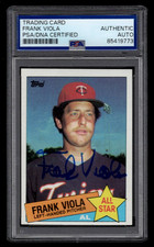 FRANK VIOLA SIGNED 1985 TOPPS BASEBALL ALL-STAR CARD #710 PSA/DNA AUTOGRAPH