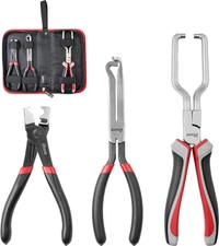 3 Pcs Electrical Disconnect Pliers Set, Heavy-Duty Automotive Connector Black 