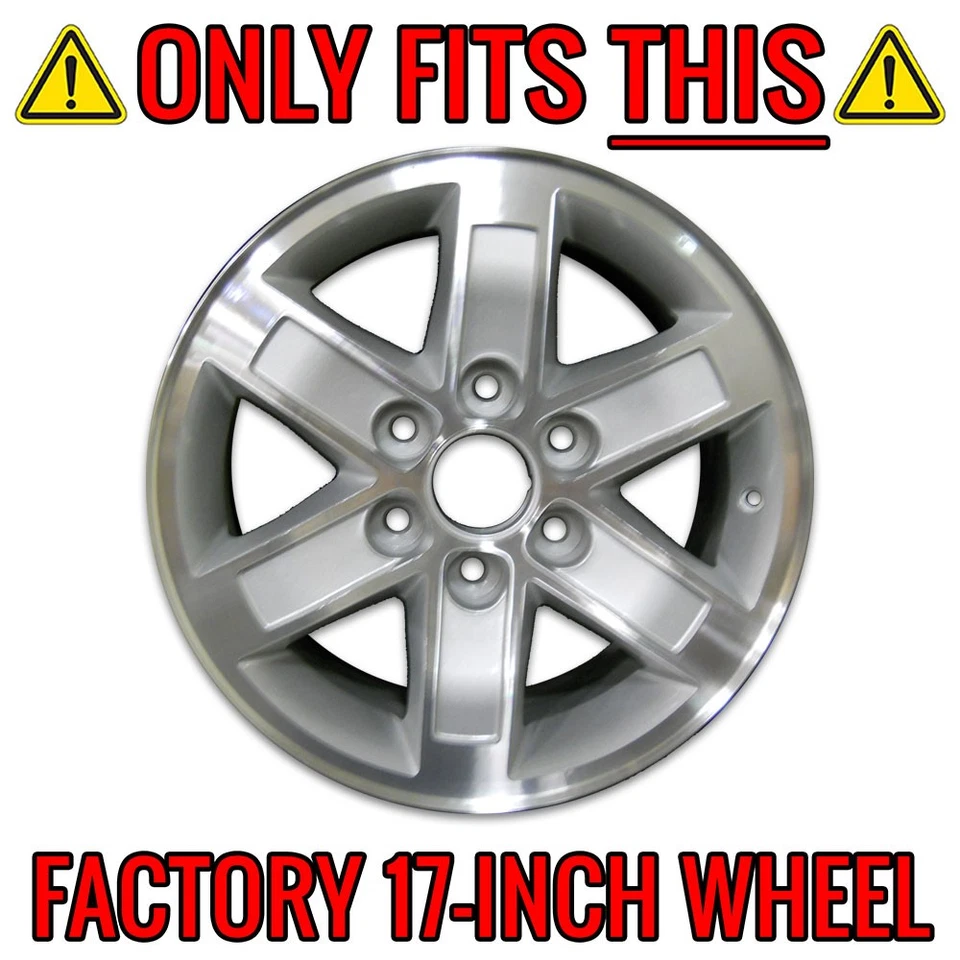 4件套Chrome 6 Spoke 17英寸车轮保护膜适用于2007-2014年吉姆西育空XL 1500/2500 — 第 3/4 张图片