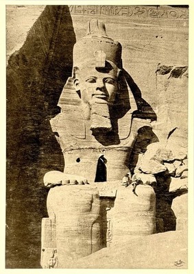 Colossal Figure At Abu Simbel, 1857 Fotofolio Art Print Card By Francis Frith